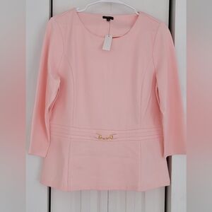 Talbots  Elegant Pink Blouse with Gold Accent size PL